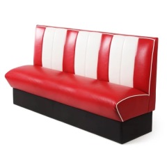 SOF 1950s American Retro Leather Upholstered Booth Seating for Restaurants Made In China