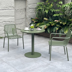 SOF Premium Outdoor Dining Table with Durable Powder Coating and Sturdy Cast Iron Base Made in China