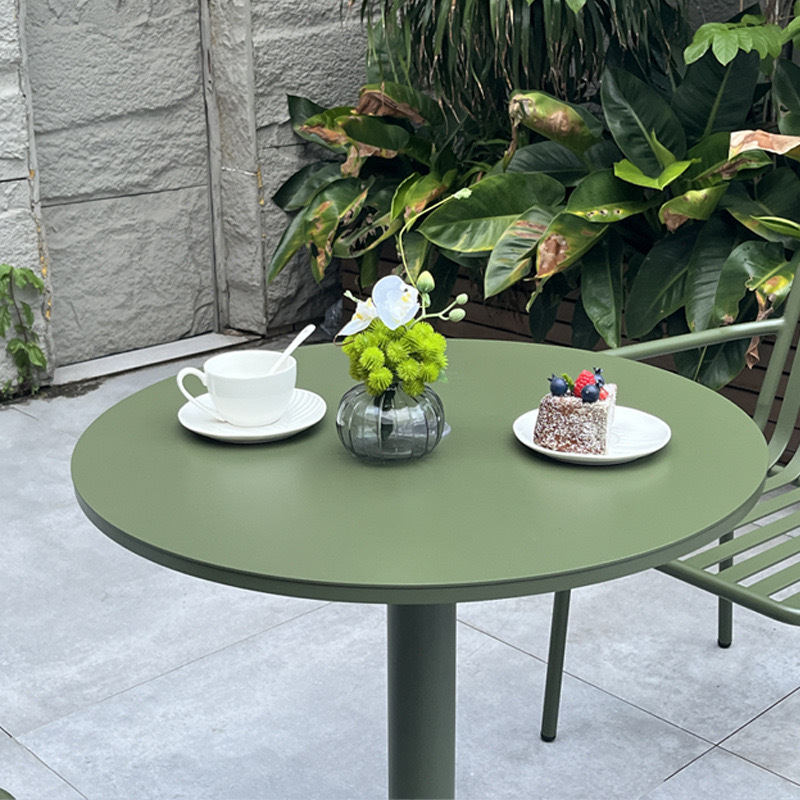 SOF Premium Outdoor Dining Table with Durable Powder Coating and Sturdy Cast Iron Base Made in China