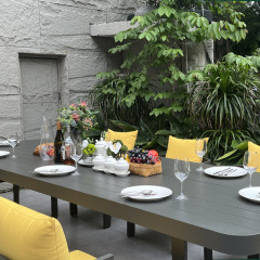 SOF Spacious 3-Meter Outdoor Dining Table with Durable Finish and Easy Transport Design China Foshan Factory