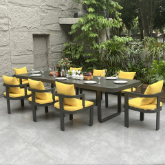 SOF Spacious 3-Meter Outdoor Dining Table with Durable Finish and Easy Transport Design China Foshan Factory