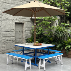 SOF Mediterranean Style Outdoor Aluminum Dining Table: Stylish and Durable for Every Outdoor Occasion Made in China