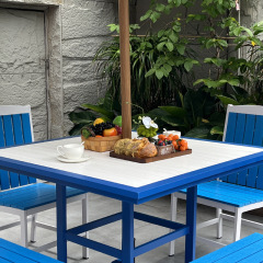 SOF Mediterranean Style Outdoor Aluminum Dining Table: Stylish and Durable for Every Outdoor Occasion Made in China