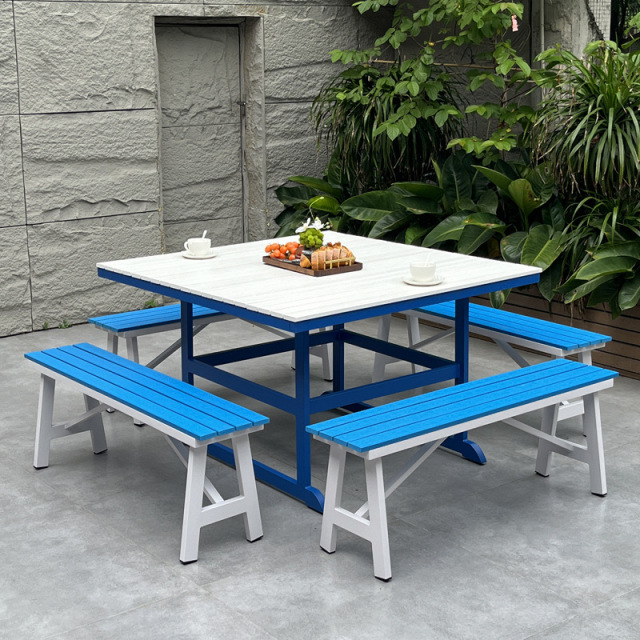SOF Factory Elegant Mediterranean Style Outdoor Aluminum Alloy Bench Made in China