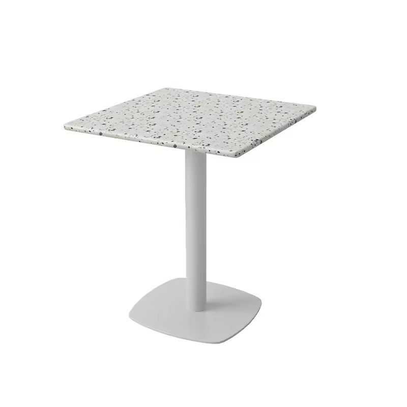 SOF Elegant Terrazzo Coffee Table for 2 with Stylish White Legs for Cafe Made in China