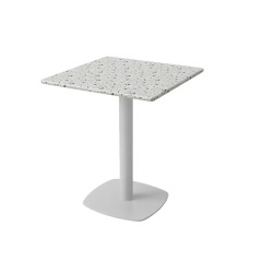 SOF Elegant Terrazzo Coffee Table for 2 with Stylish White Legs for Cafe Made in China