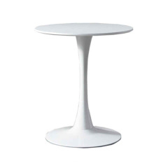 SOF Elegant Restaurant White Dining Table for 2 with Unique Tulip-Style Legs Made in China