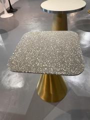 SOF Elegant Terrazzo Coffee Table for 2 with Stylish White Legs for Cafe Made in China