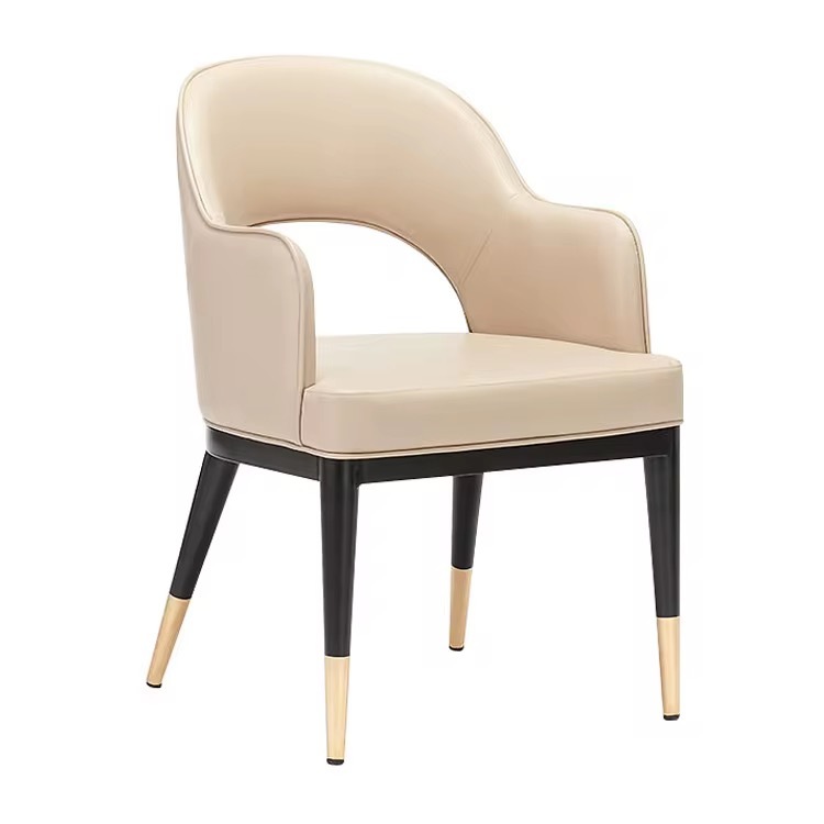 SOF Restaurant Furniture: Premium Durable Leather Upholstered Dining Chair with Ash Wood Legs