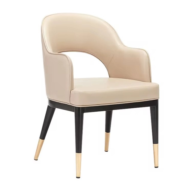 SOF Restaurant Furniture: Premium Durable Leather Upholstered Dining Chair with Ash Wood Legs
