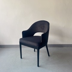 SOF Restaurant Furniture: Premium Durable Leather Upholstered Dining Chair with Ash Wood Legs