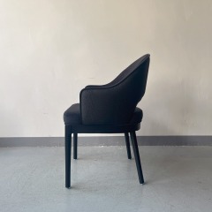 SOF Restaurant Furniture: Premium Durable Leather Upholstered Dining Chair with Ash Wood Legs