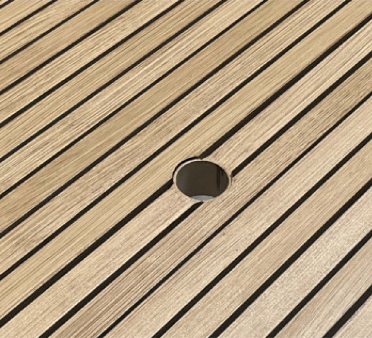 SOF Luxury Faux Wood Aluminum Alloy Outdoor Dining Table for Year-Round Use