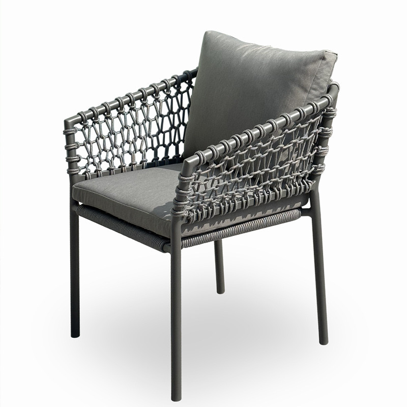 SOF Cushioned Aluminum Alloy Outdoor Dining Chair for Patios Made in China