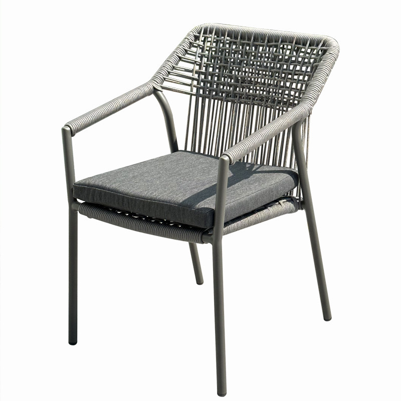SOF Aluminum Alloy Outdoor Dining Chair with Waterproof Cushion for Patios