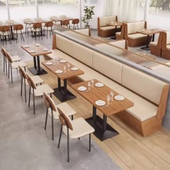SOF Indoor Wooden Dining Table Booth Combination for Restaurants