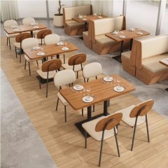 SOF Indoor Wooden Dining Table Booth Combination for Restaurants