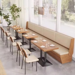 SOF Indoor Wooden Dining Table Booth Combination for Restaurants