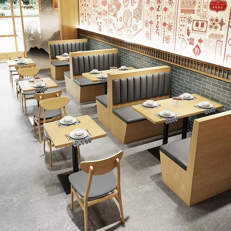 SOF Elegant Indoor Booth Dining Table and Chair Set for Restaurants – Perfect for Enhancing Ambiance and Comfort