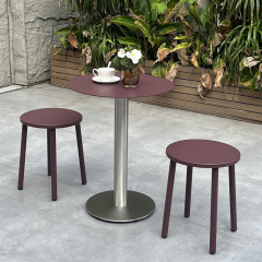 SOF Chic Purple Aluminum Alloy Low Stool – Stylish & Versatile Seating