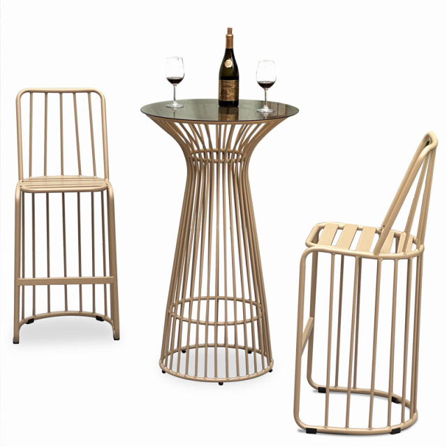 SOF Outdoor Aluminum Bar Table and Bar Stools Set