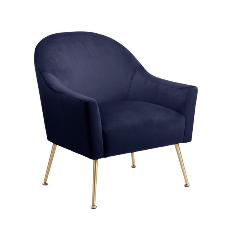 Sunrise Oriental Furniture Azure Luxe Velvet Accent Chair