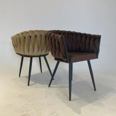 Sunrise Oriental Furniture WAVE velvet upholstered dining chair- black, brown, beige