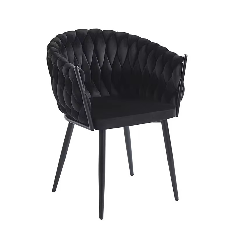 Sunrise Oriental Furniture WAVE velvet upholstered dining chair- black, brown, beige
