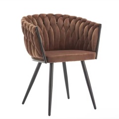Sunrise Oriental Furniture WAVE velvet upholstered dining chair- black, brown, beige