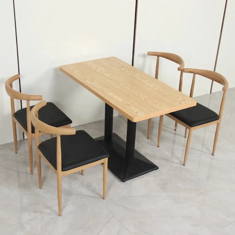 Sunrise Oreintal Furniture Modern Coffee Shop Bar Hotel Interior Design Restaurant Furniture Chair and Table Set