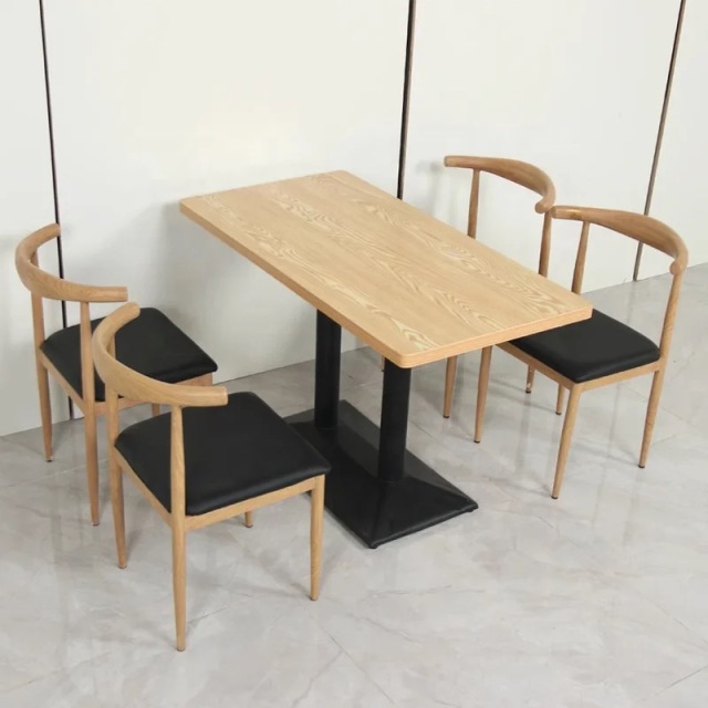 Sunrise Oreintal Furniture Modern Coffee Shop Bar Hotel Interior Design Restaurant Furniture Chair and Table Set