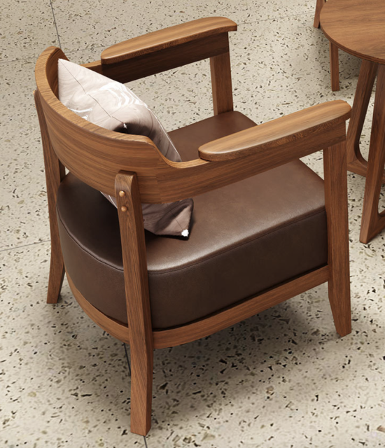 Sunrise Oriental Furniture Light Luxury Commercial Custom Restaurant Furniture Nordic Modern Commercial Wooden Fast Food Coffee Shop Chairs and Table