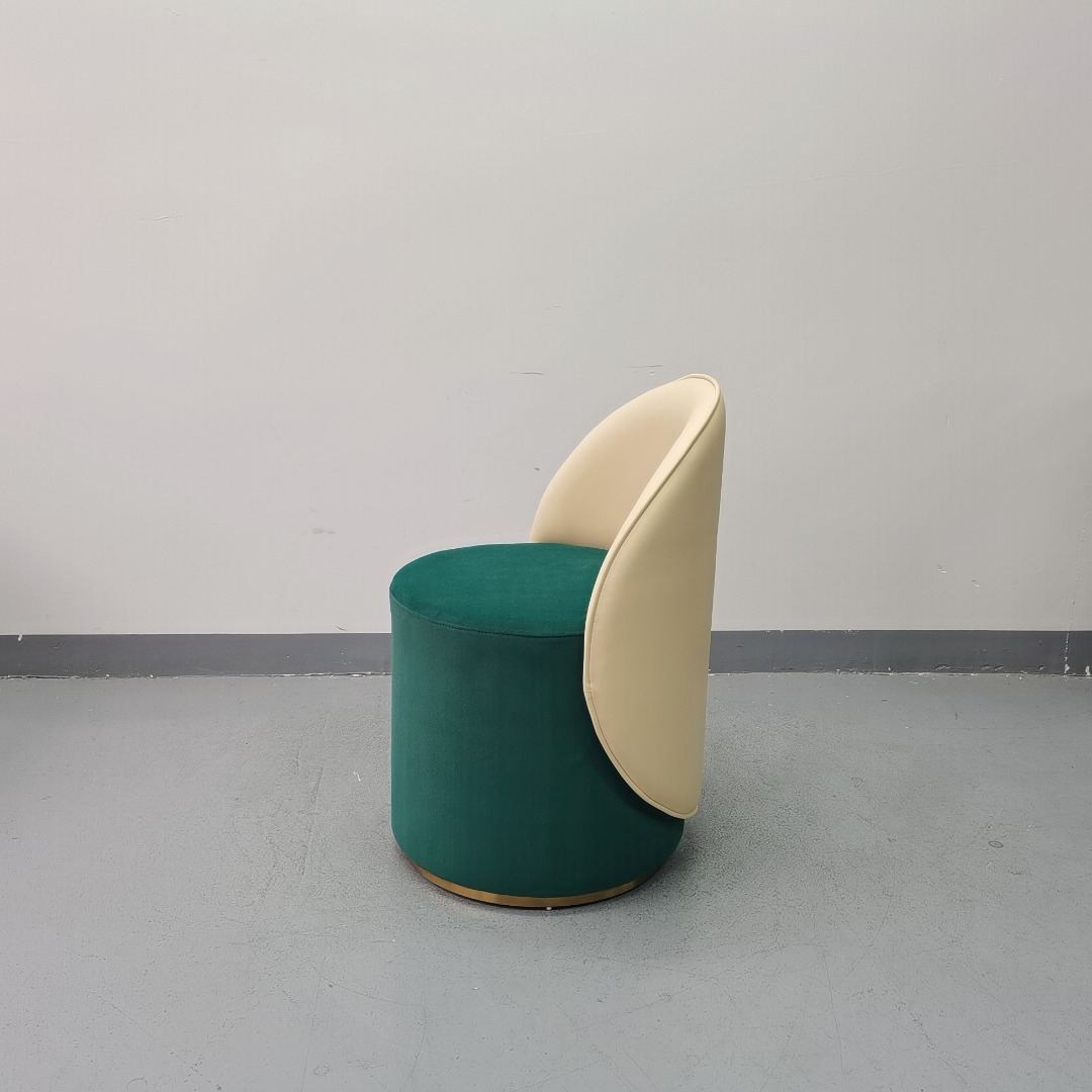 Sunrise Oriental Furniture- Scandinavian Cushioned Berjer Stool