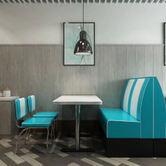 Sunrise Oriental Furniture- Diner Furniture American Vintage 50s Style Retro Restaurant Furniture Restaurant Table and Chair Dining Set