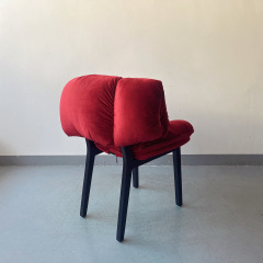 Sunrise Oriental Furniture Edra Red Velvet Accent Chair