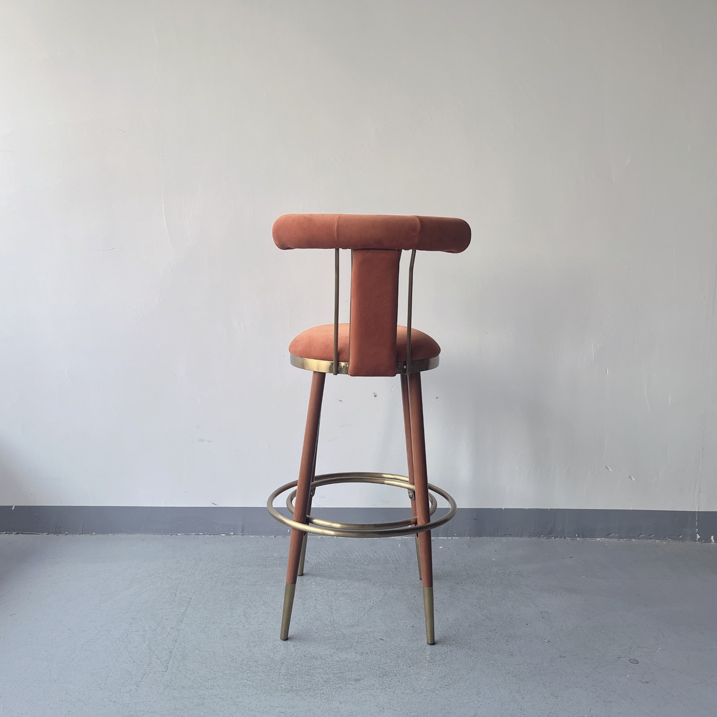 Sunrise Oriental Furniture - the Moris Modern Luxury Velvet Fabric Bar Stool Chair