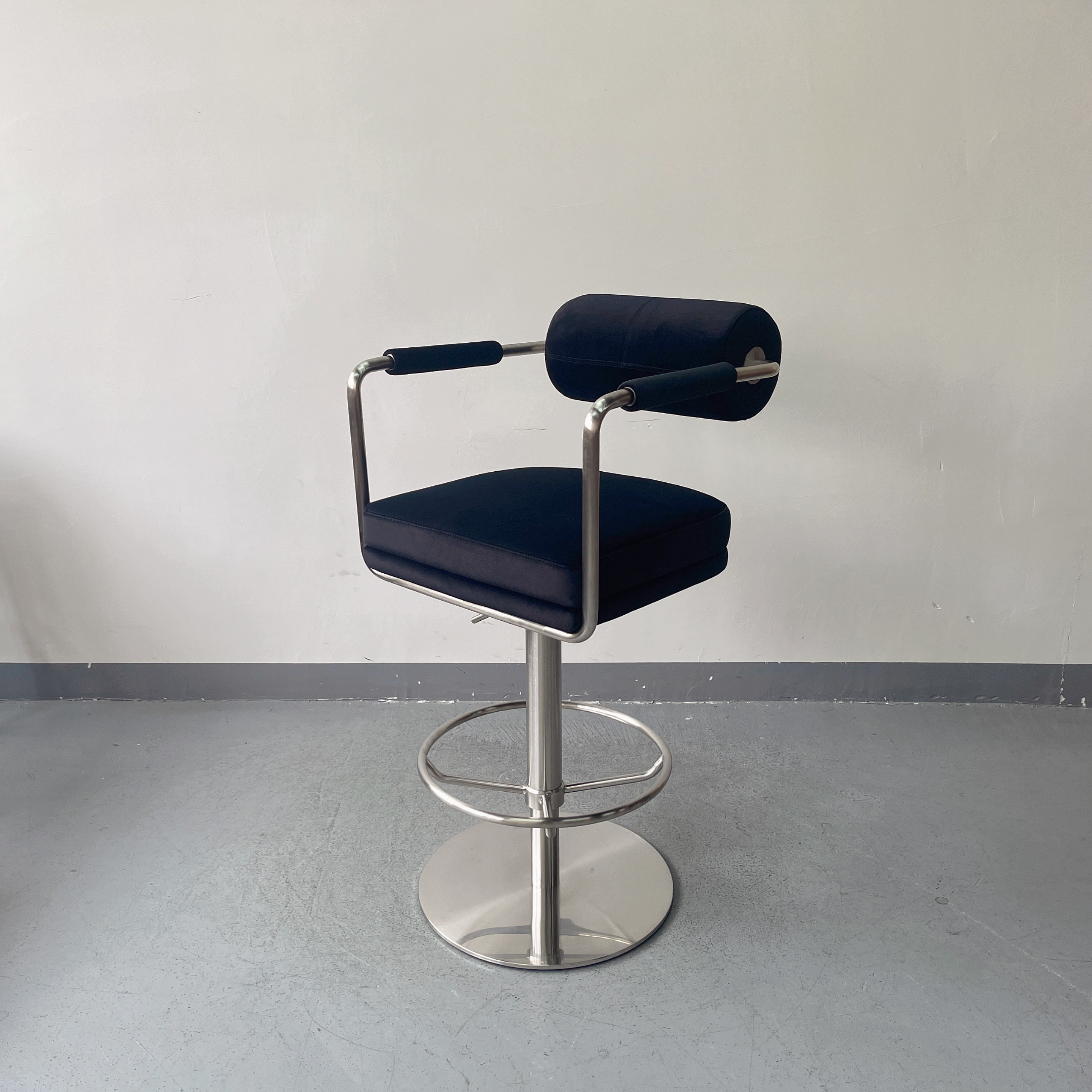 Sunrise Oriental Furniture - the Anderson Velvet Brass Counter Stool