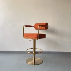 Sunrise Oriental Furniture - the Anderson Velvet Brass Counter Stool