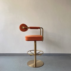Sunrise Oriental Furniture - the Anderson Velvet Brass Counter Stool
