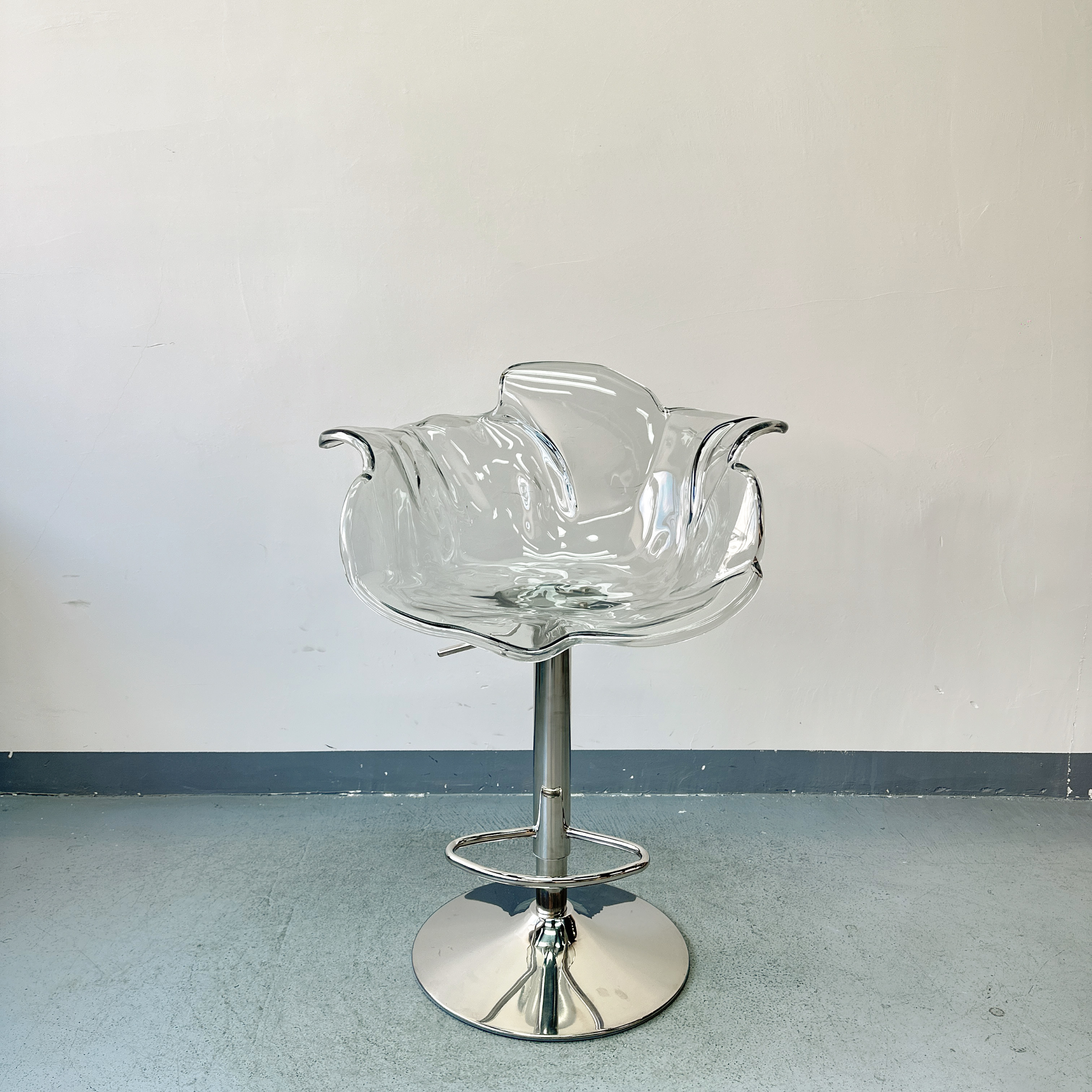 Sunrise Oriental Furniture - Ella Stool Green Blue / Ruthenium Base