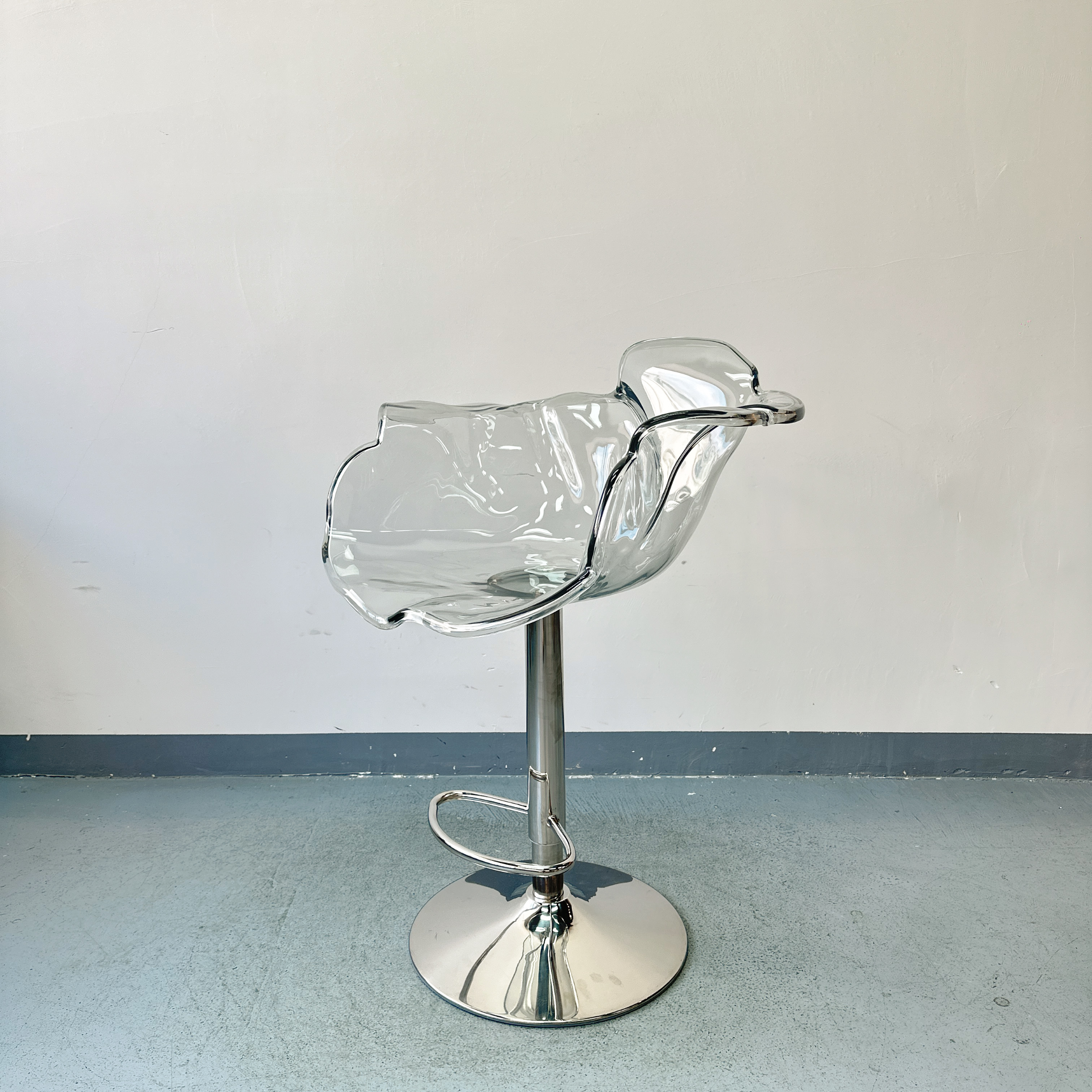 Sunrise Oriental Furniture - Ella Stool Green Blue / Ruthenium Base