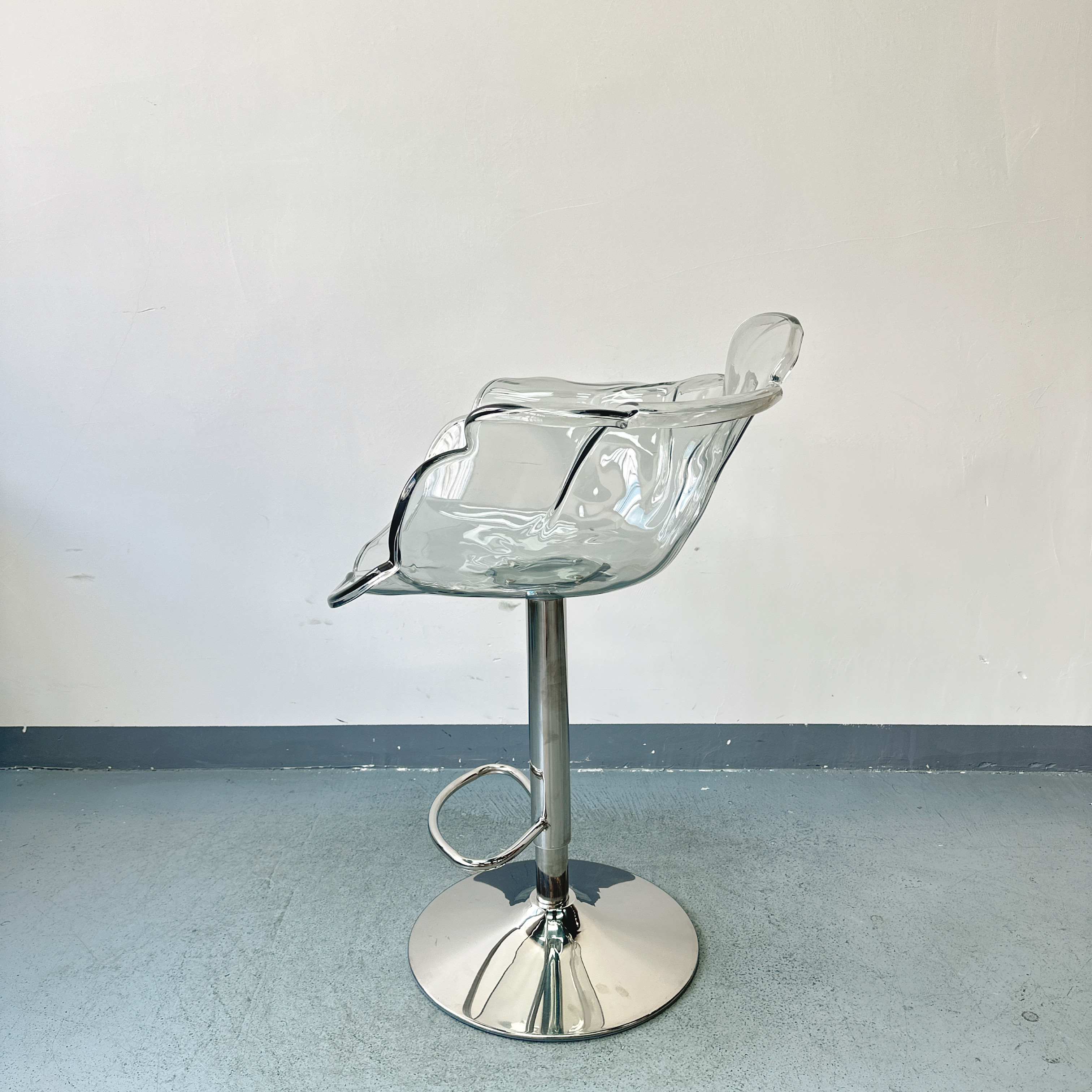 Sunrise Oriental Furniture - Ella Stool Green Blue / Ruthenium Base