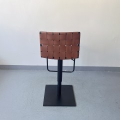 Sunrise Oriental Furniture - the Luxe Modern Saddle Leather Bar Stool