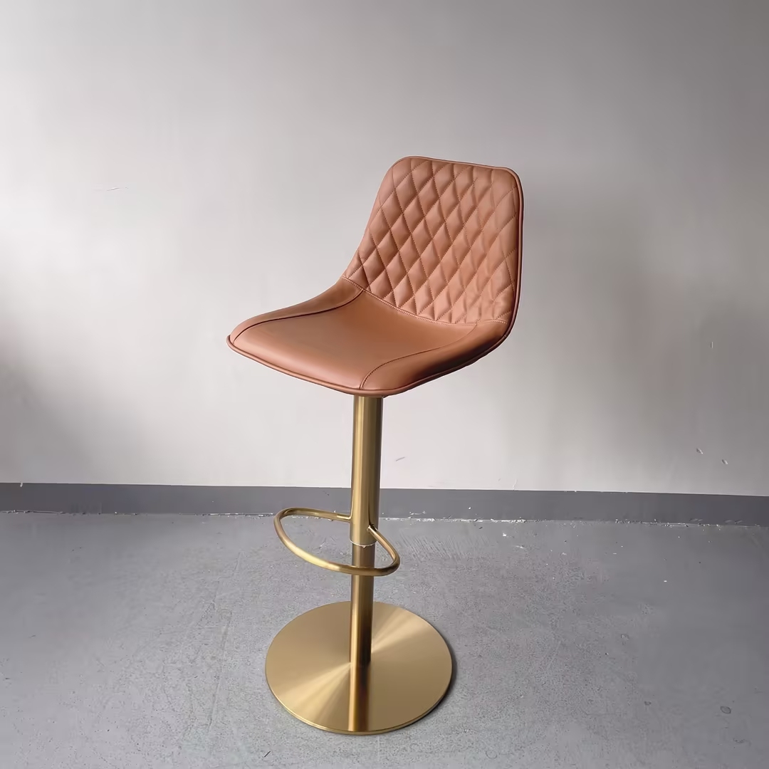 Sunrise Oriental Furniture - the Graf Leather Adjustable Bar Stool