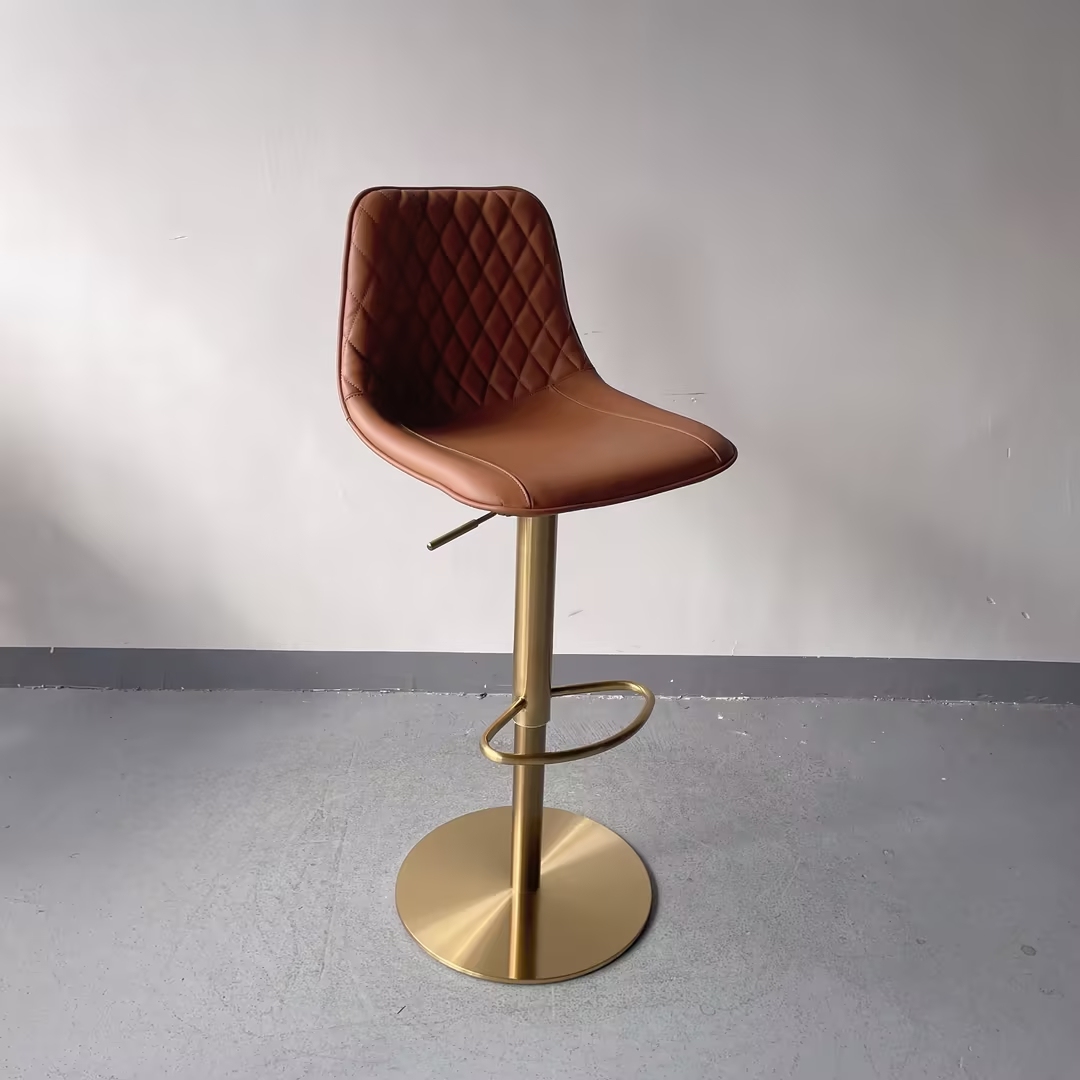 Sunrise Oriental Furniture - the Graf Leather Adjustable Bar Stool