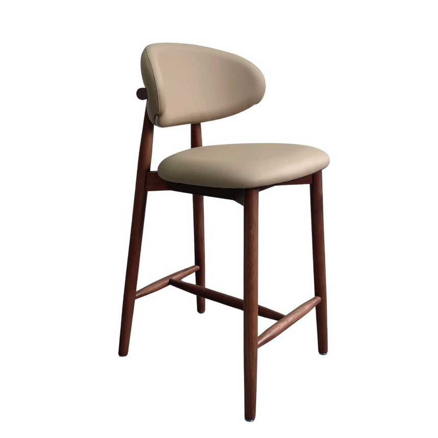 OLEANDRO wooden high bar chair SOQ-86C