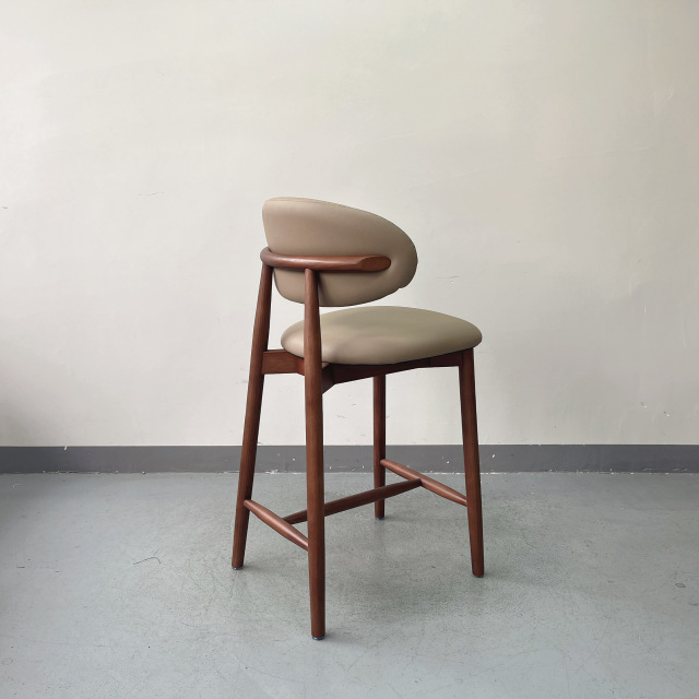 OLEANDRO wooden high bar chair SOQ-86C