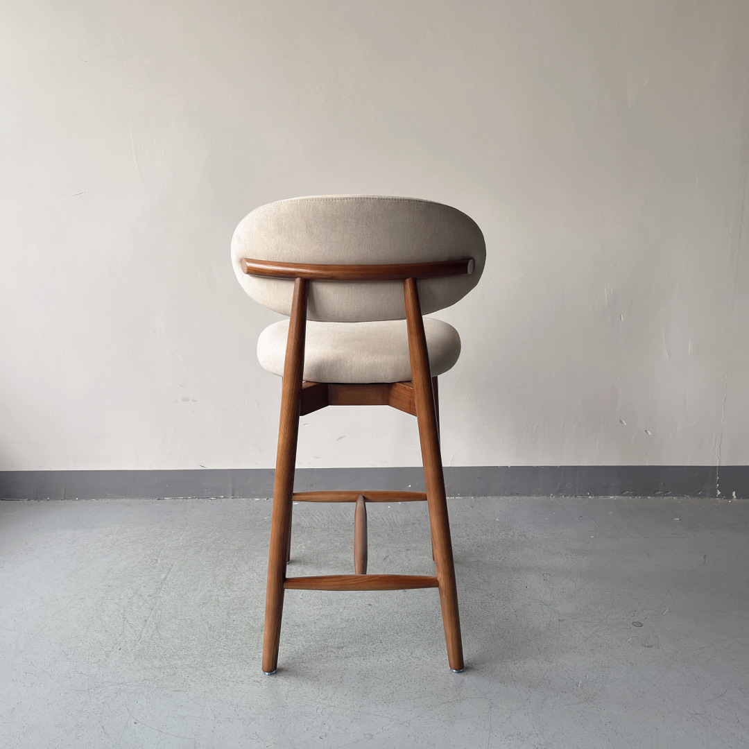 OLEANDRO wooden high bar chair SOQ-86C