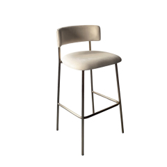 Sunrise Oriental Furniture - the stainless steel Kede Counter Stool