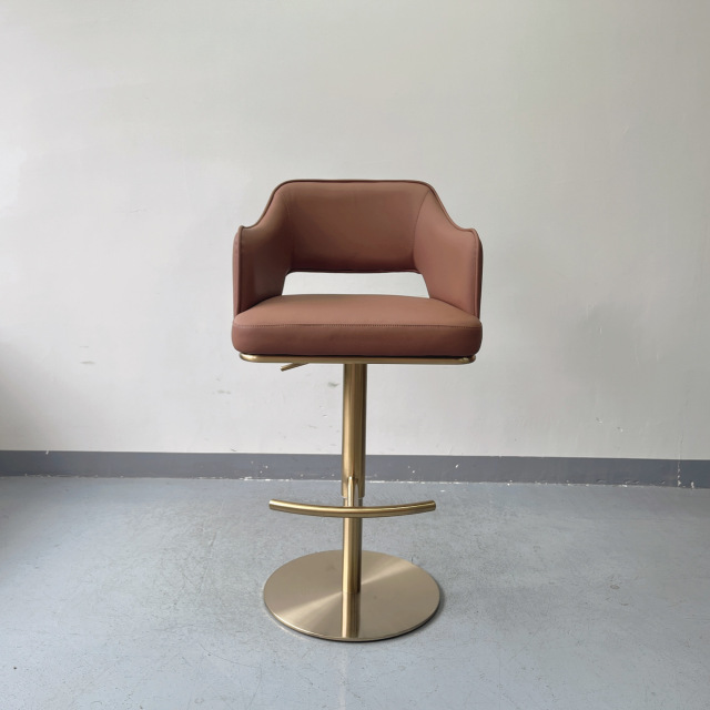 Sunrise Oriental Furniture - the Bella Adjustable Swivel Bar Stool (Pleated Style)